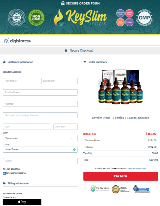 Keyslim Drops-Secure-Checkout